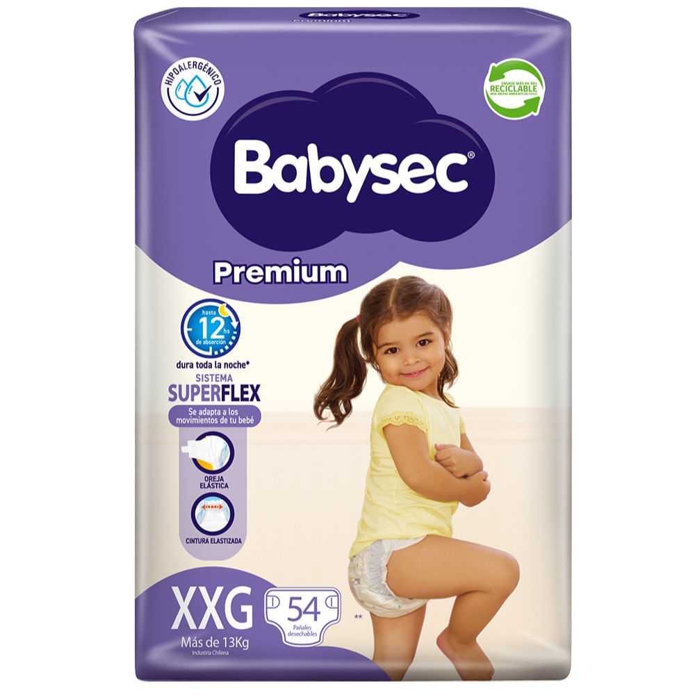 PAÑAL BABYSEC PREMIUM XXG X 14