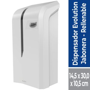 DISPENSADOR JABÓN LIQUIDO RELLENABLE BLANCO/BLANCO