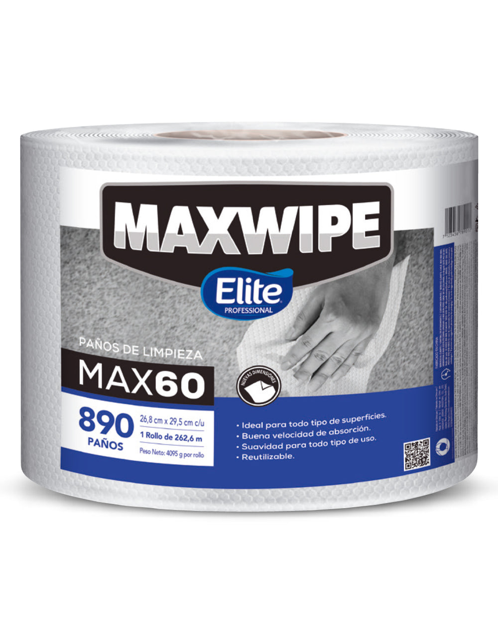 PAÑO MAXWIPE MAX60 TRABAJO MEDIANO BOBINA 890 HJS X 1
