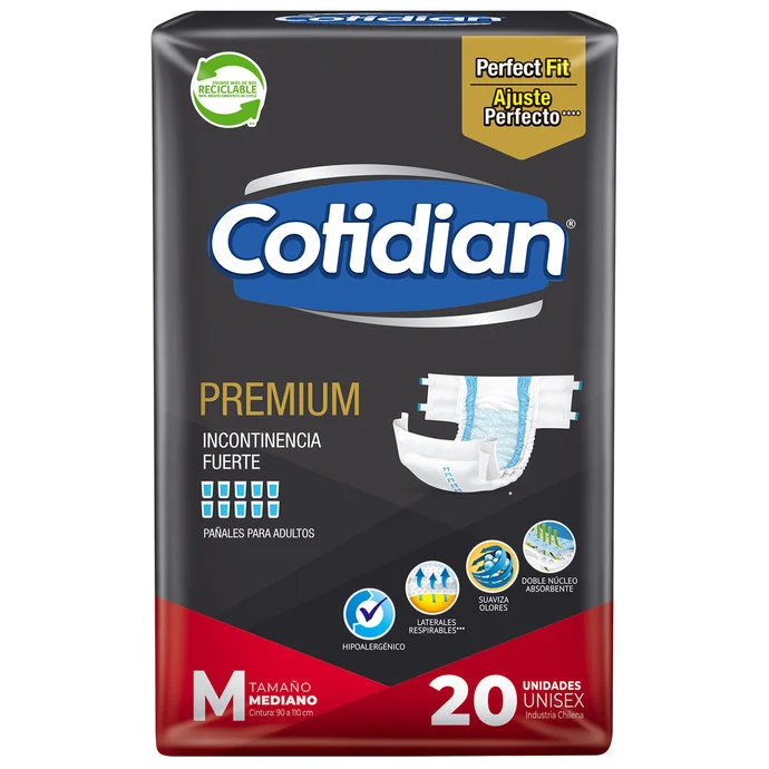PAÑAL COTIDIAN PREMIUM MEDIANO 20 UN