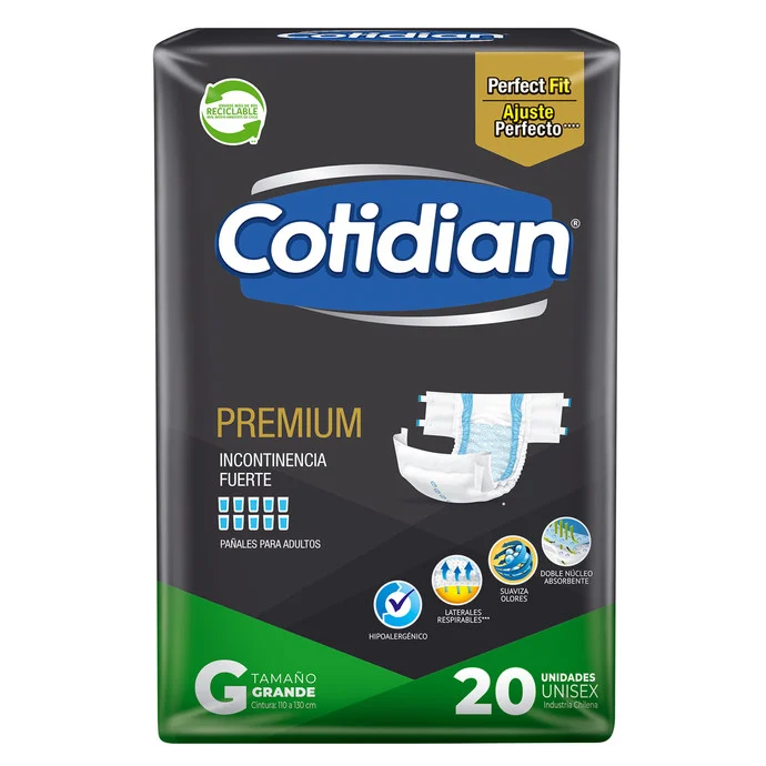 PAÑAL COTIDIAN PREMIUM GRANDE 20 UN