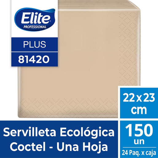 Servilleta Elite Ecologica Coctel Gb 24 X 150