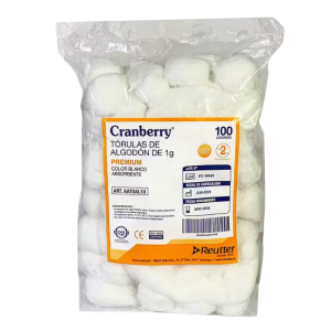 TORULAS DE ALGODON 1,0 GR. BOLSA X 100