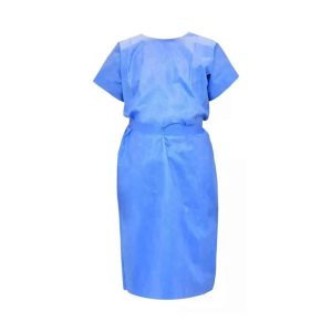 BATA PACIENTE TELA SMS ADULTOALLA AZUL