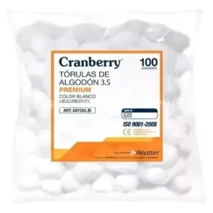 TORULAS DE ALGODON 3,5 GR. BOLSA X 100