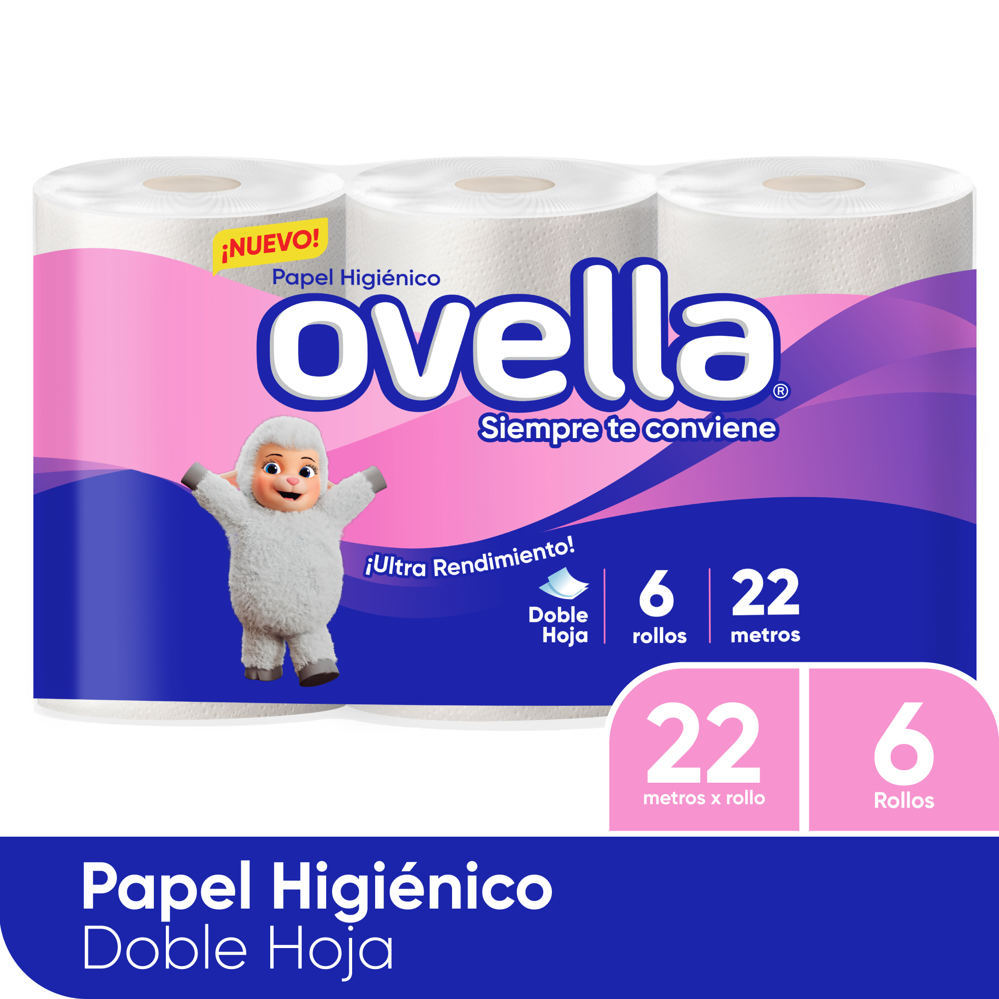 PAPEL HIGIENICO OVELLA DH 8X6 22MTS