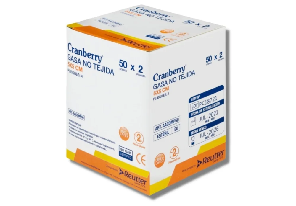 GASA ALGODON 5X5 ESTERIL X 2 UN