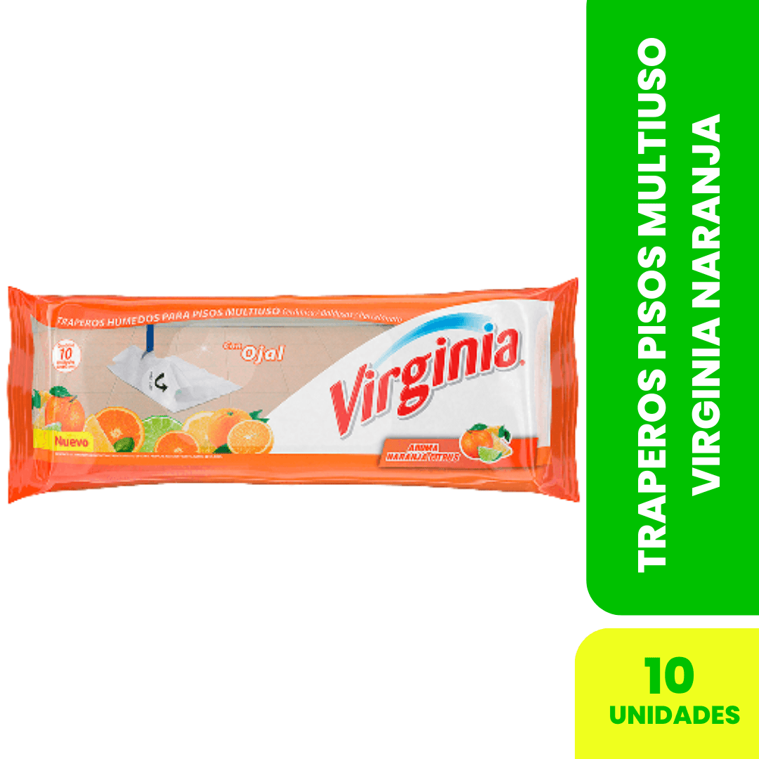 TRAPEROS PISOS MULTIUSO VIRGINIA NARANJA 10UN