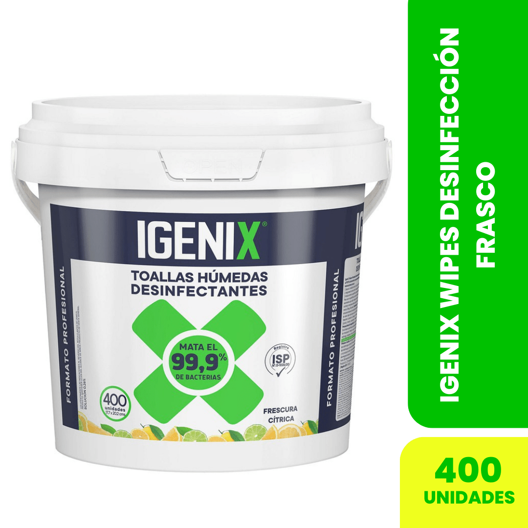 WIPES DESINFECCIÓN FRASCO IGENIX 400U