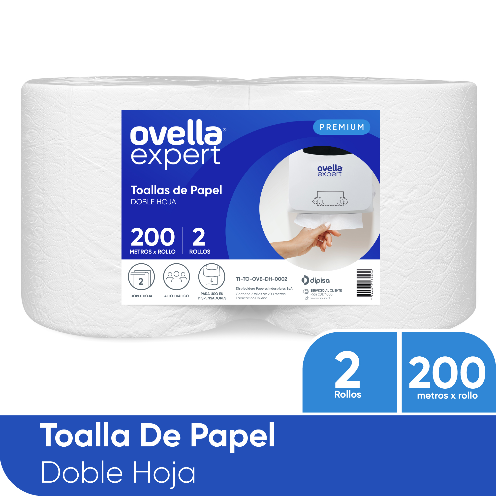 TOALLA OVELLA DH 2X200 MTS