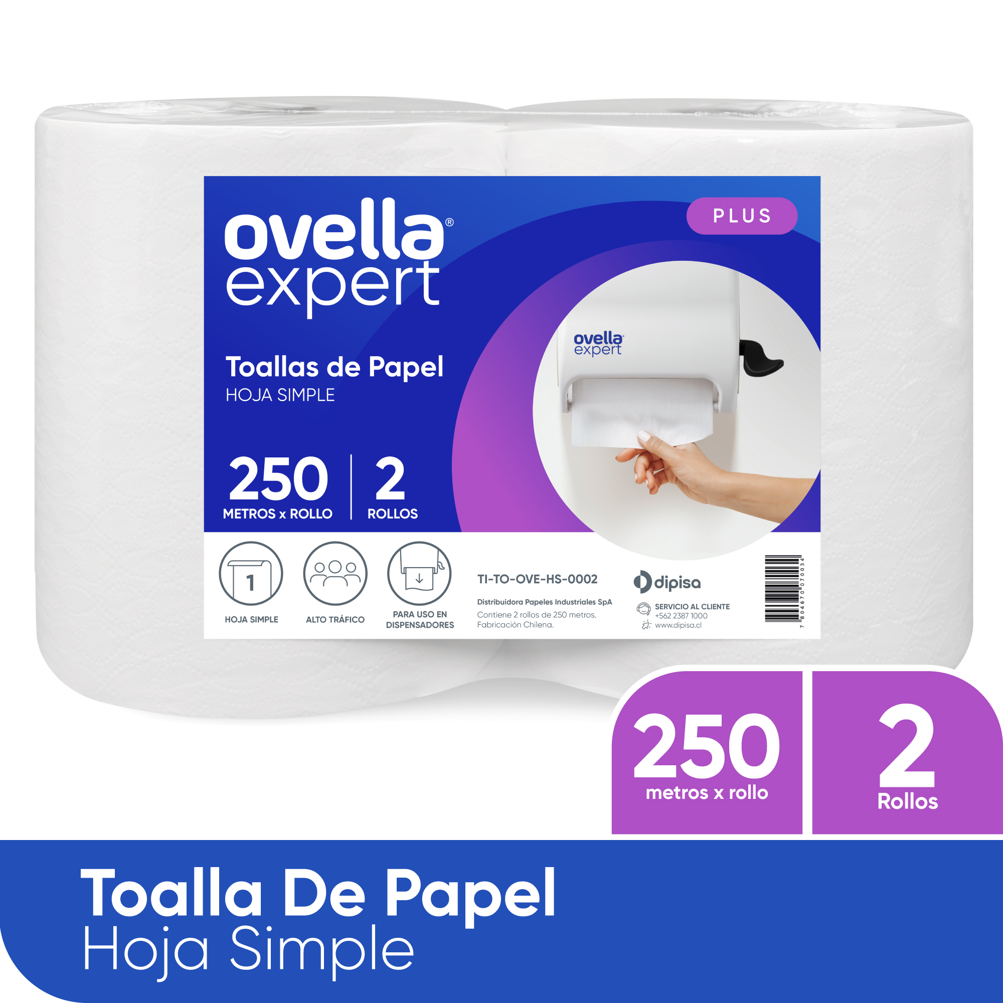 TOALLA OVELLA 2X250MTS