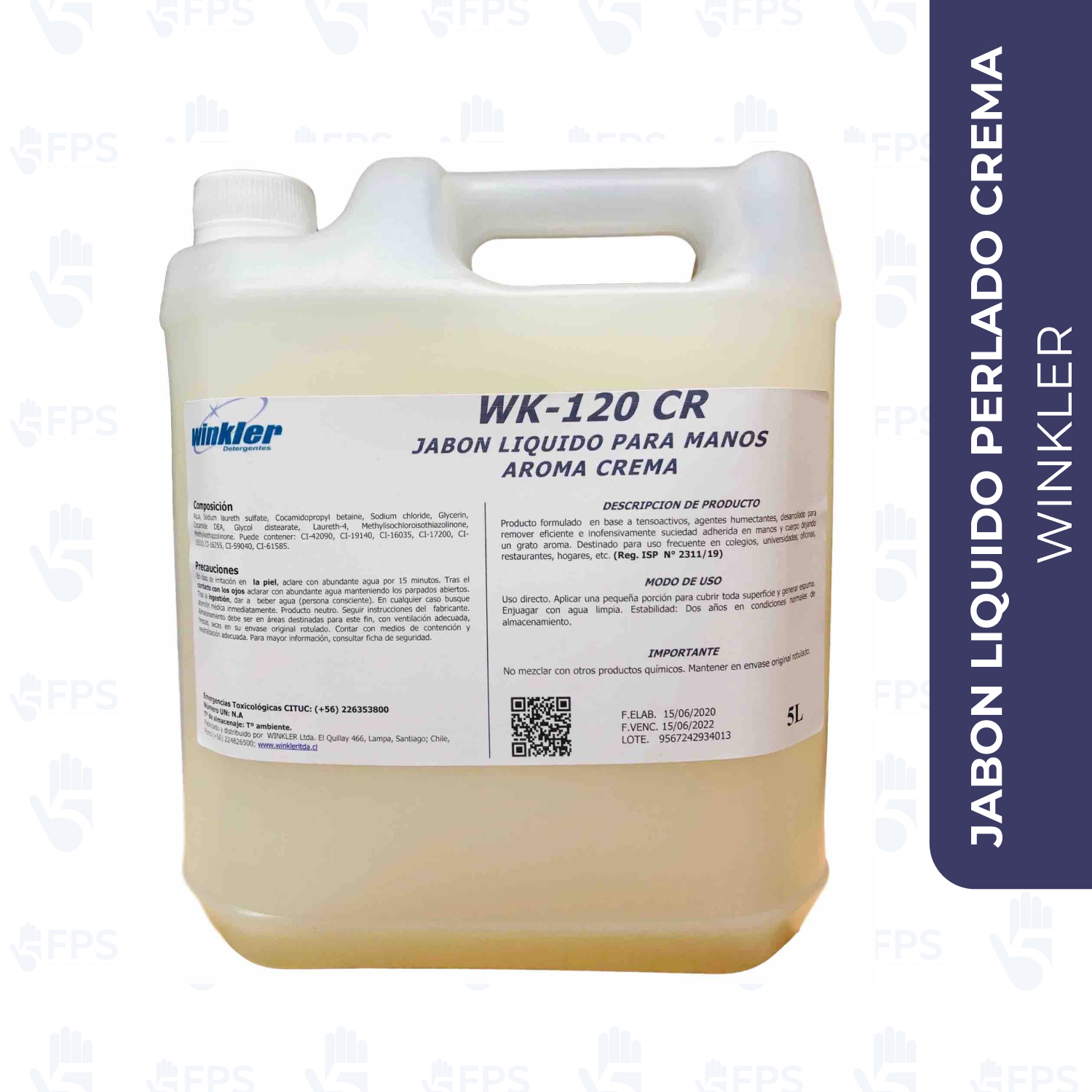 JABON LIQUIDO PERLADO CREMA. ENV. 5L. WK-120 CR
