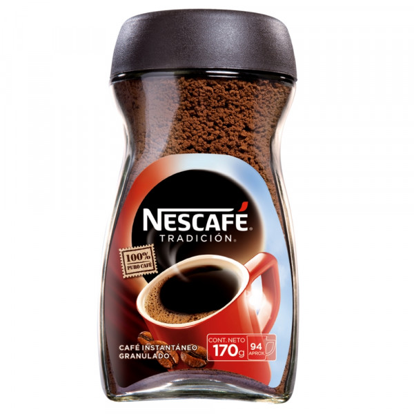NESCAFE INSTANTÁNEO GRANULADO TRADICIÓN ENVASE VIDRIO, 170 g