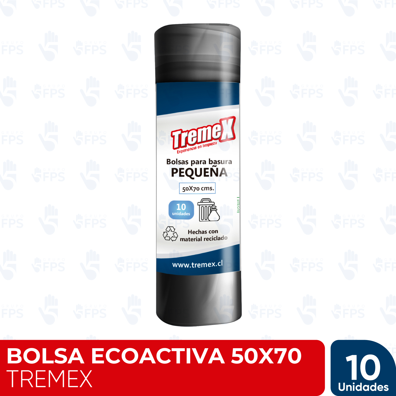 BOLSA DE BASURA ECOACTIVA 50 X 70 ROLLO 10 UNID