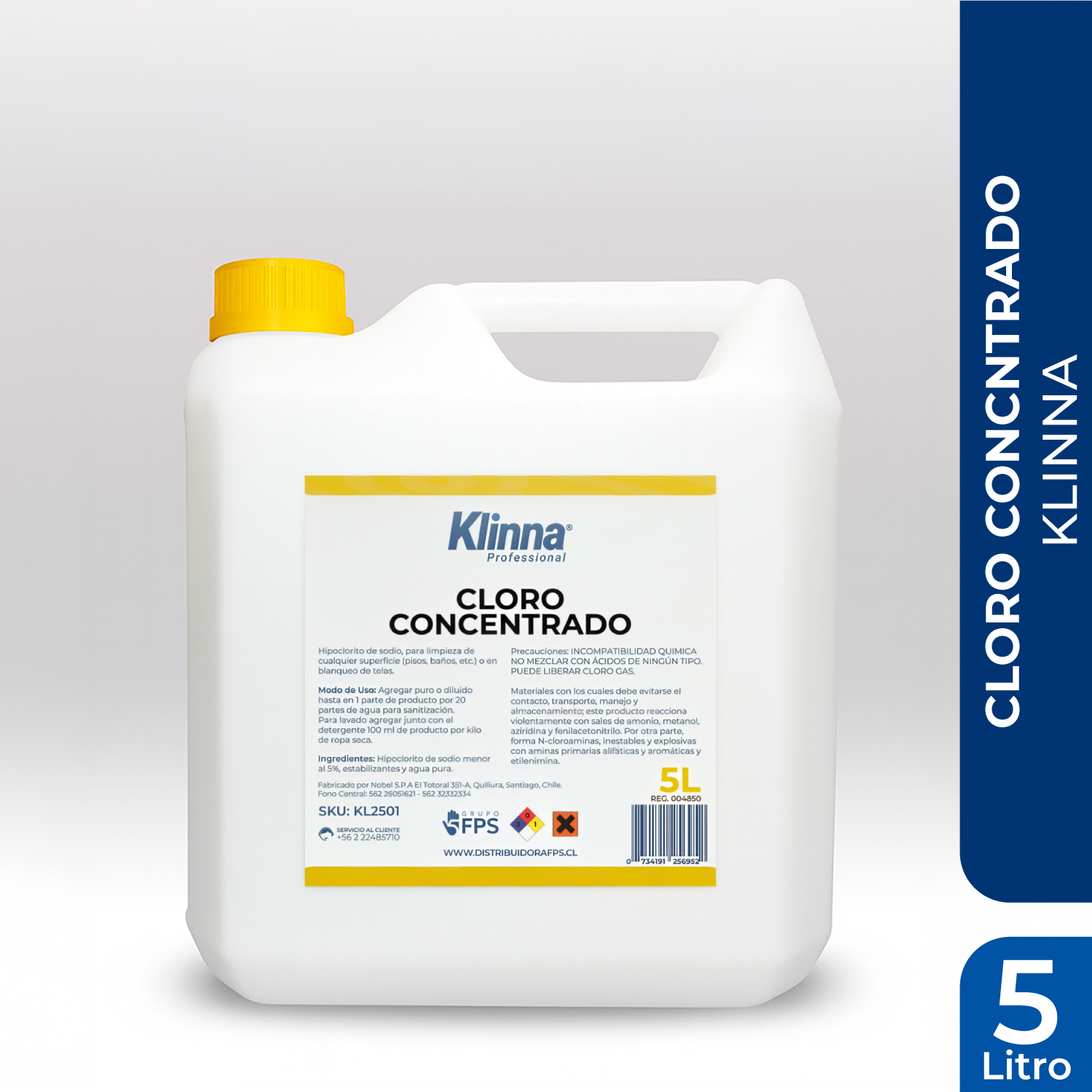 CLORO CONCENTRADO KLINNA PROFESSIONAL 5L