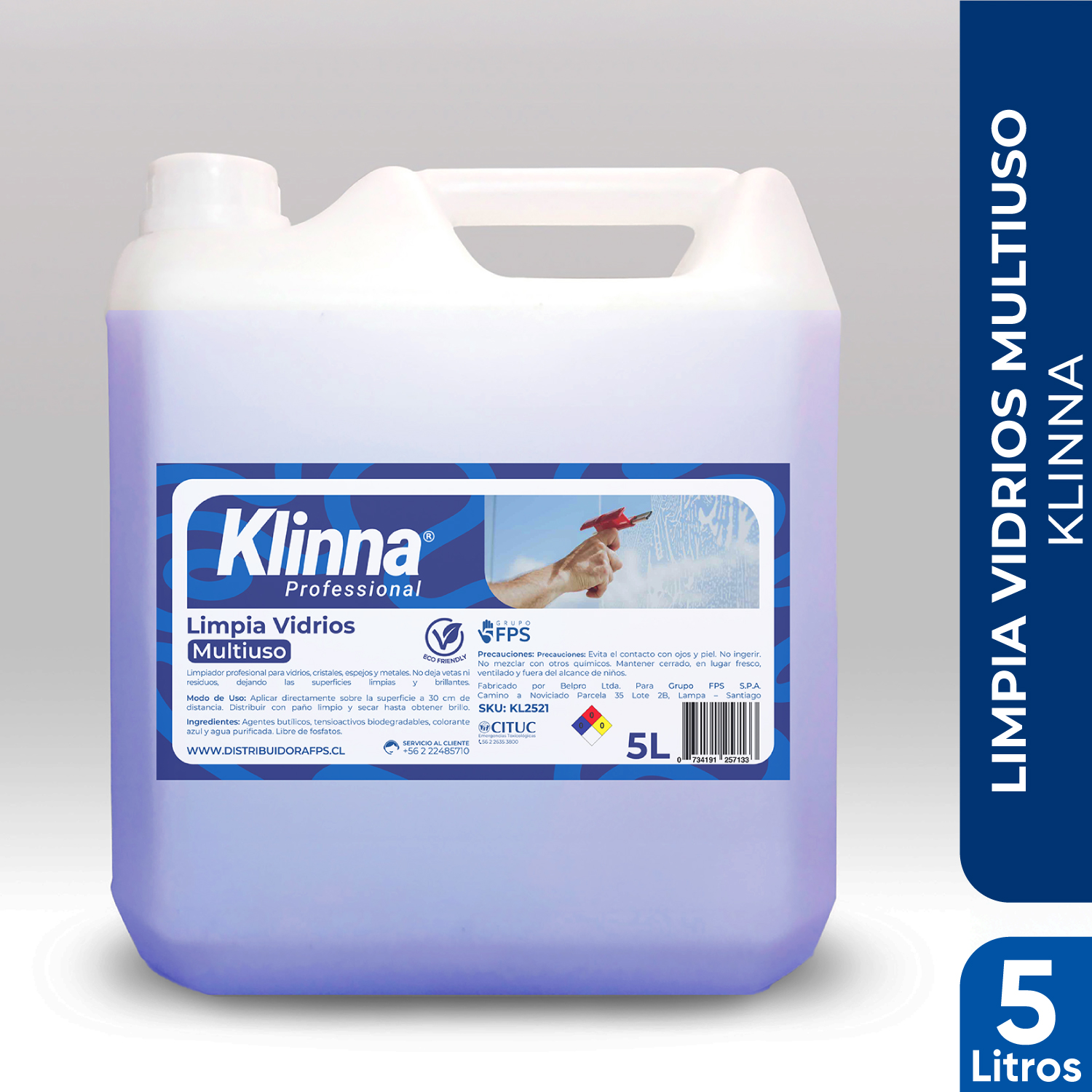 LIMPIA VIDRIOS MULTIUSO KLINNA PROFESSIONAL 5L